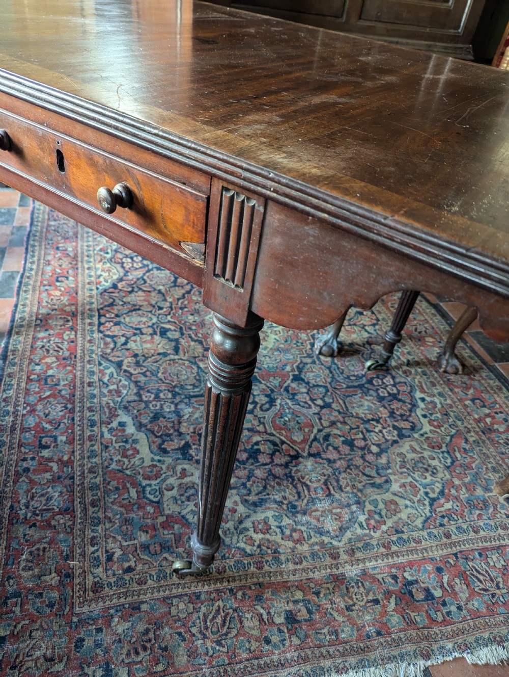 Early 19th C Gillows Style Sofa/Library Table View IV