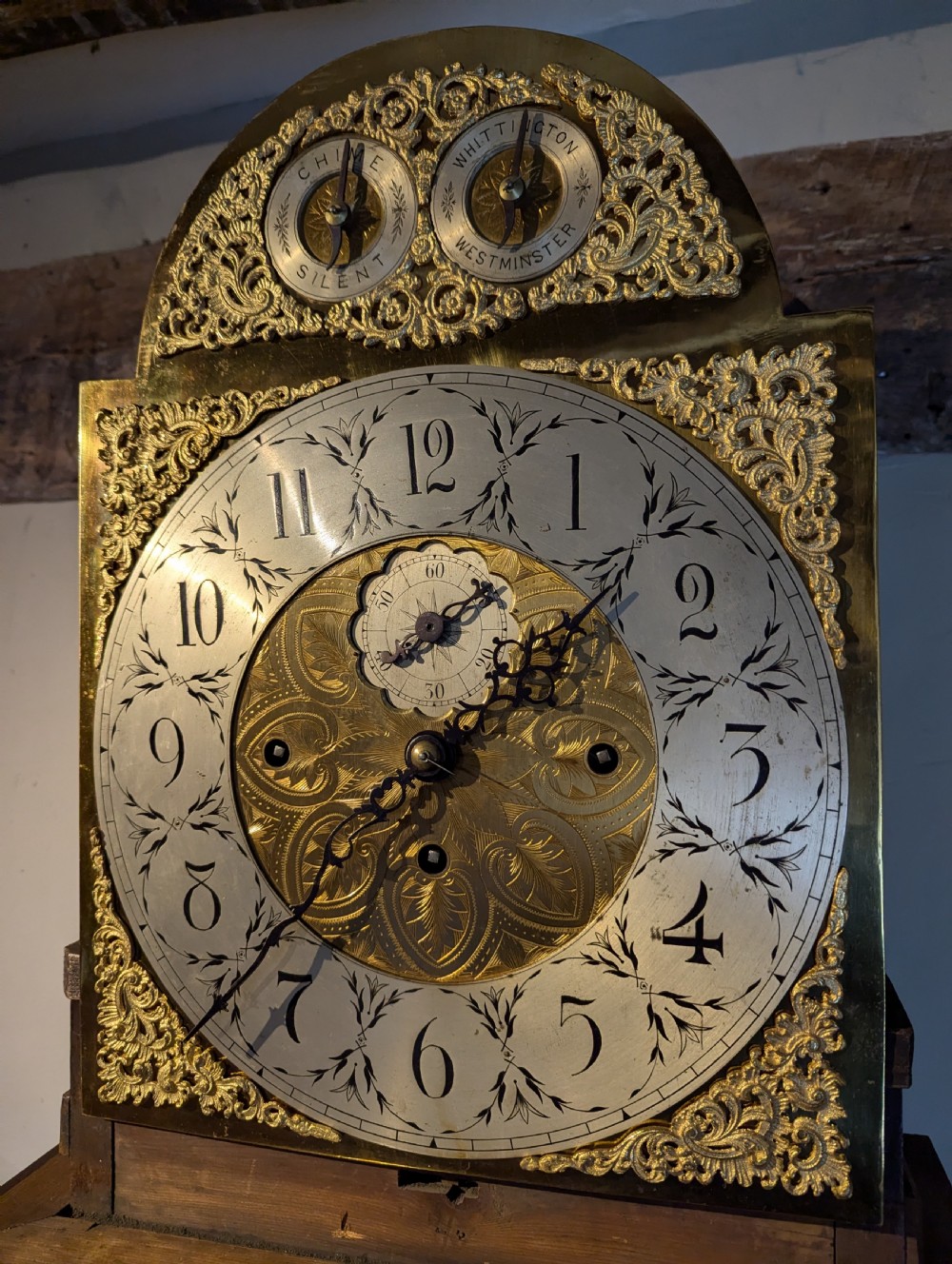 Early 19th C Musical Longcase Long Case Grandfather Clock View II