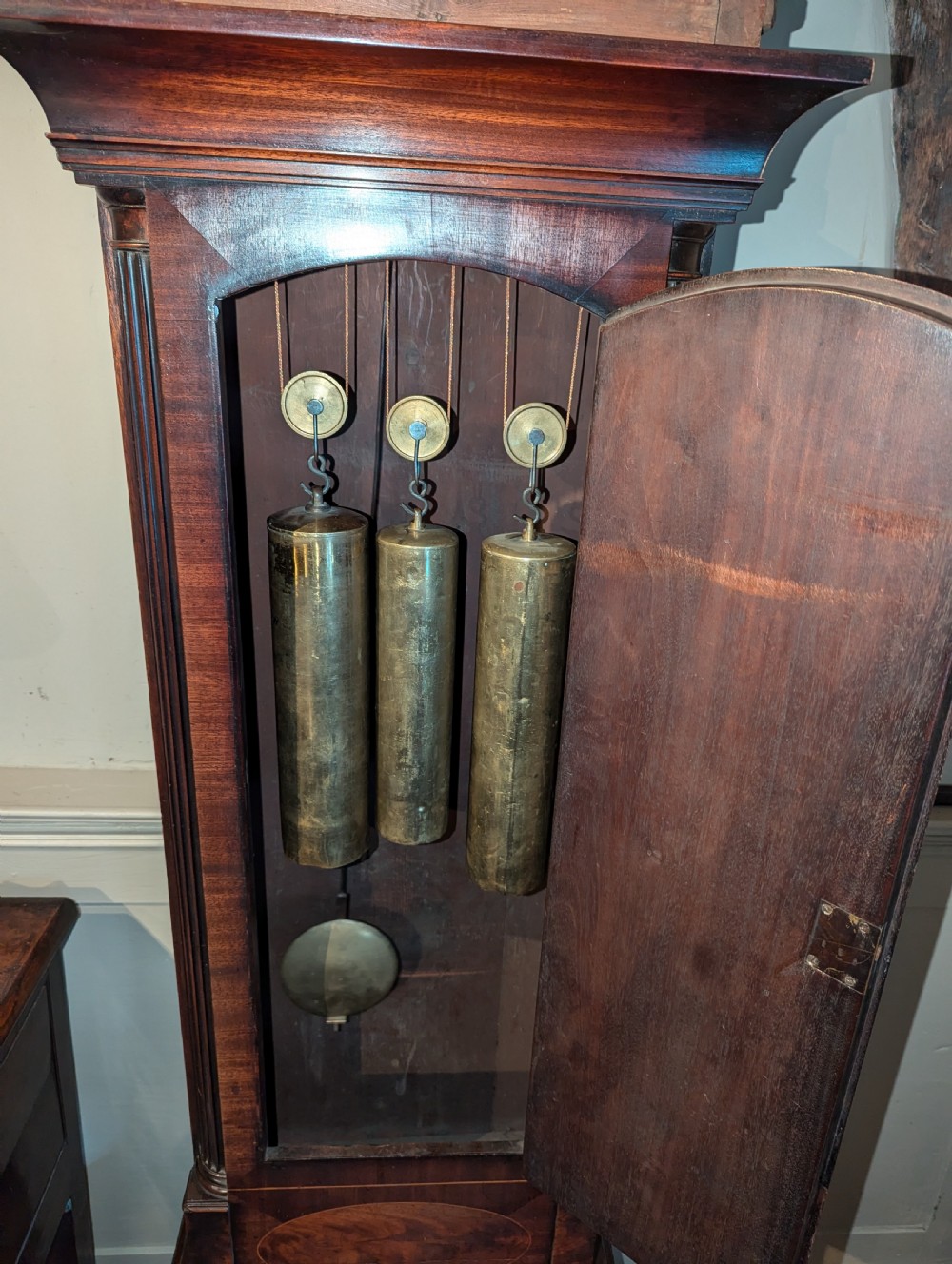 Early 19th C Musical Longcase Long Case Grandfather Clock View IV