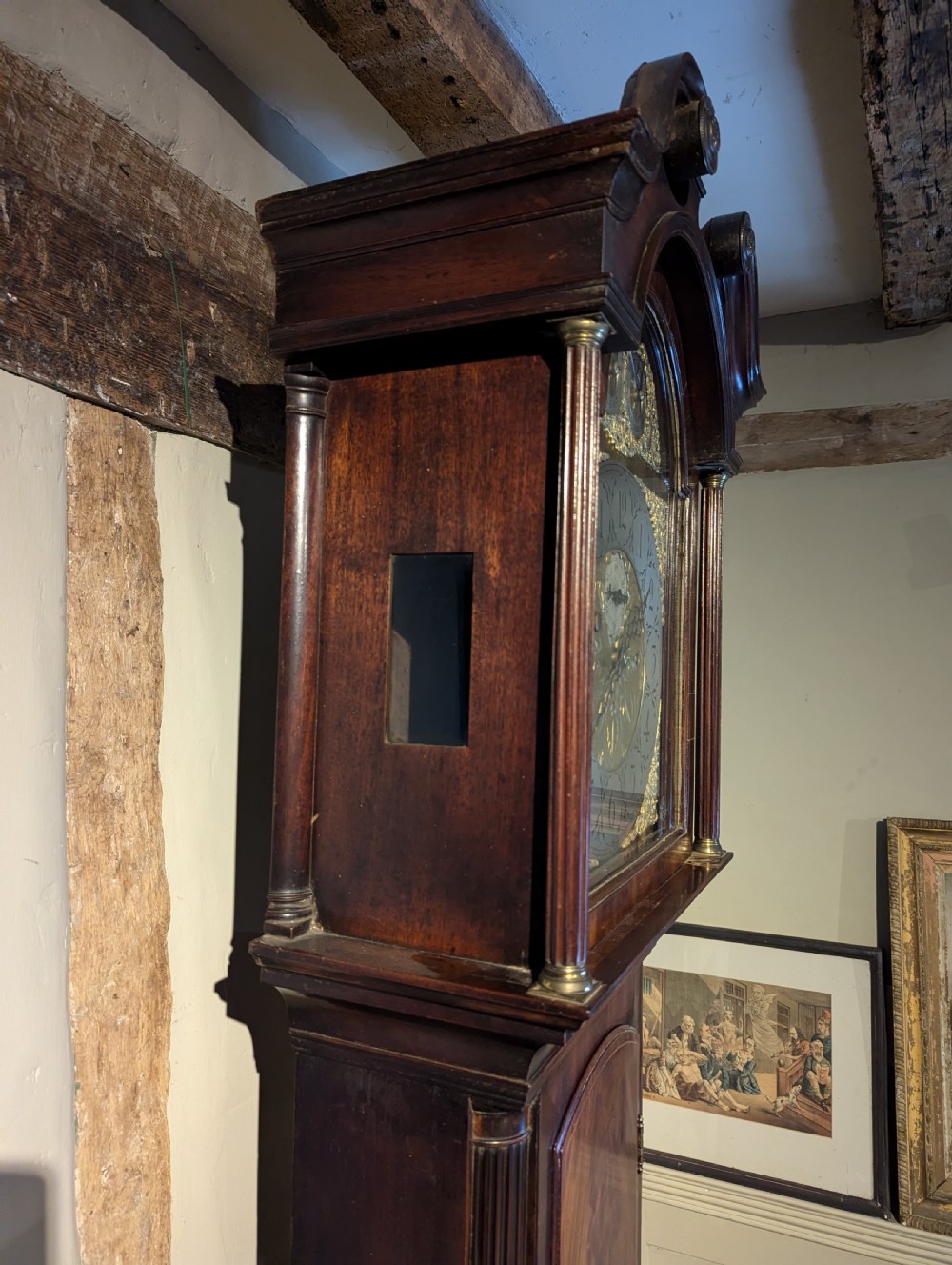 Early 19th C Musical Longcase Long Case Grandfather Clock View VIII