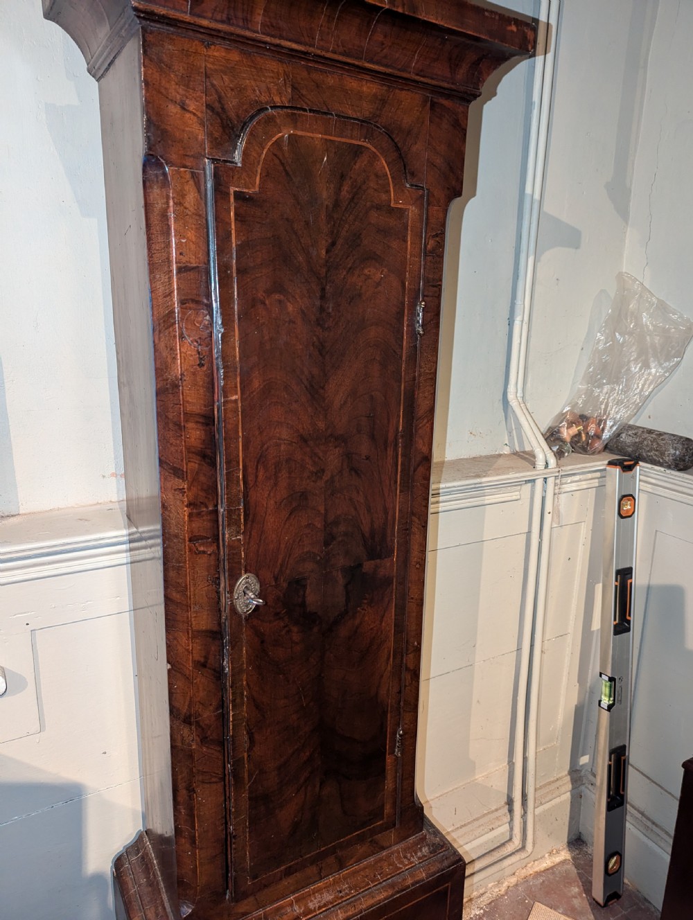 Mid 18th C Figured Walnut Longcase Long Case Grandfather Clock  View II