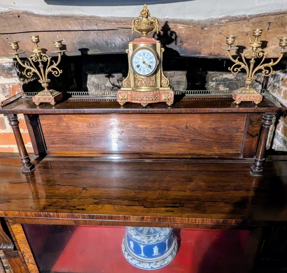 Fine Quality Early 19th C Rosewood Bookcase / Display Cabinet  View IV