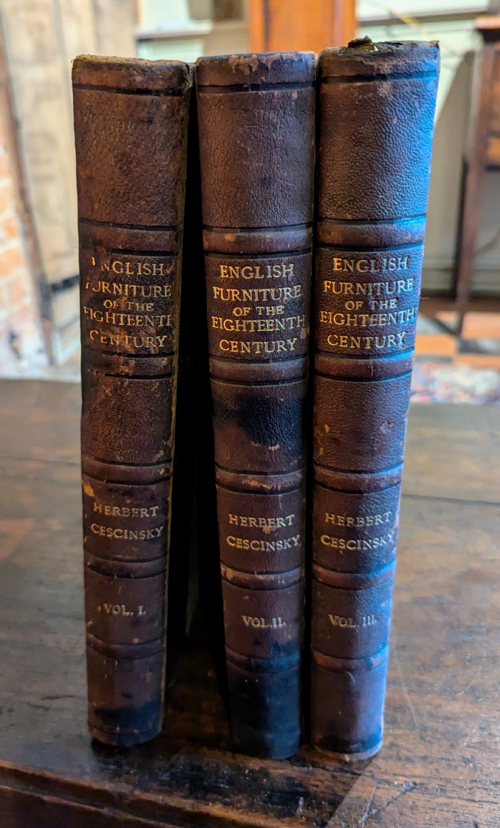 3 Volumes English Furniture of the 18th Century by Herbert Cescinsky