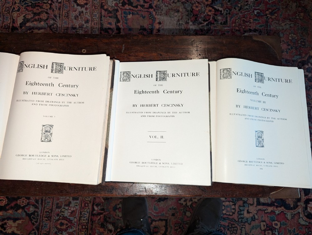 3 Volumes English Furniture of the 18th Century by Herbert Cescinsky View II