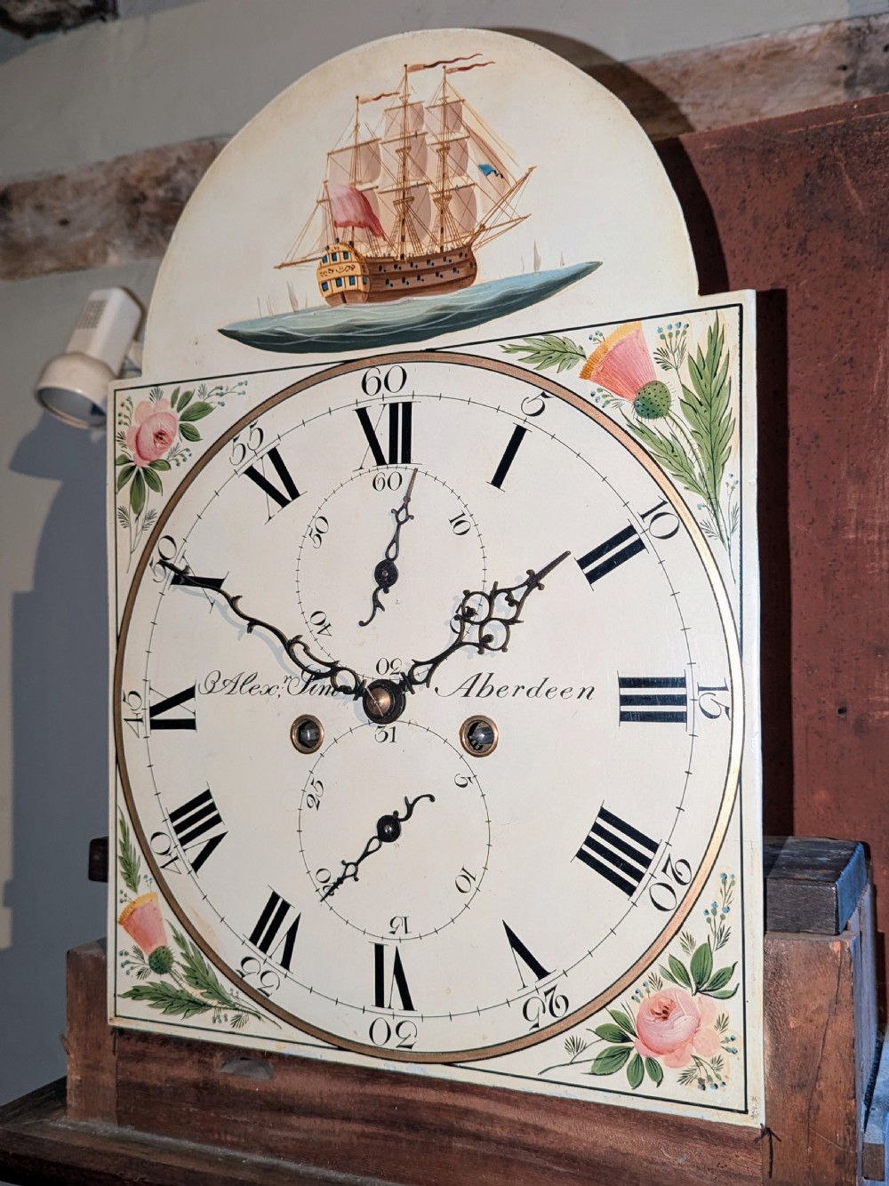 Geo III Mahogany Scottish Longcase Long Case Grandfather Clock View III