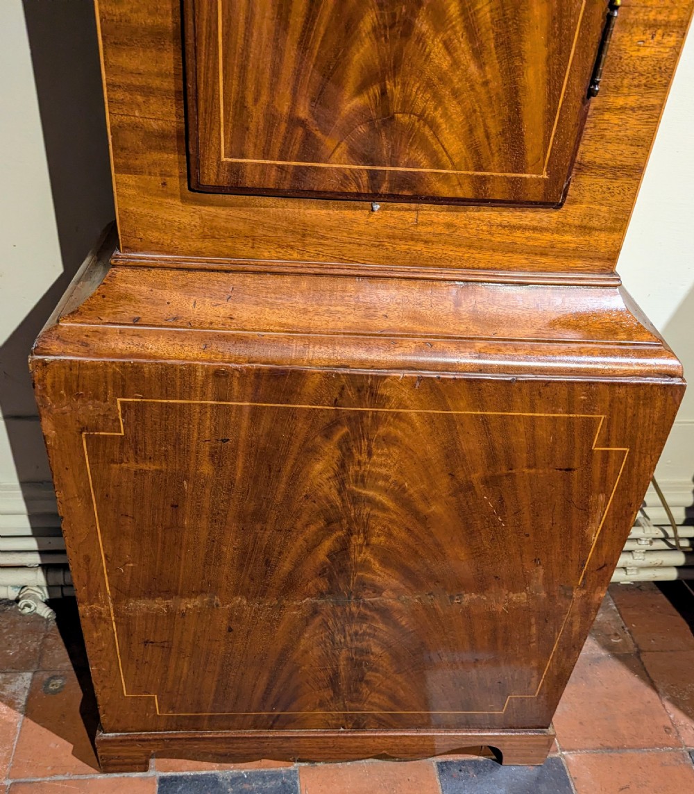19th C Rocking Ship Automaton Longcase Long Case Grandfather Clock  View V