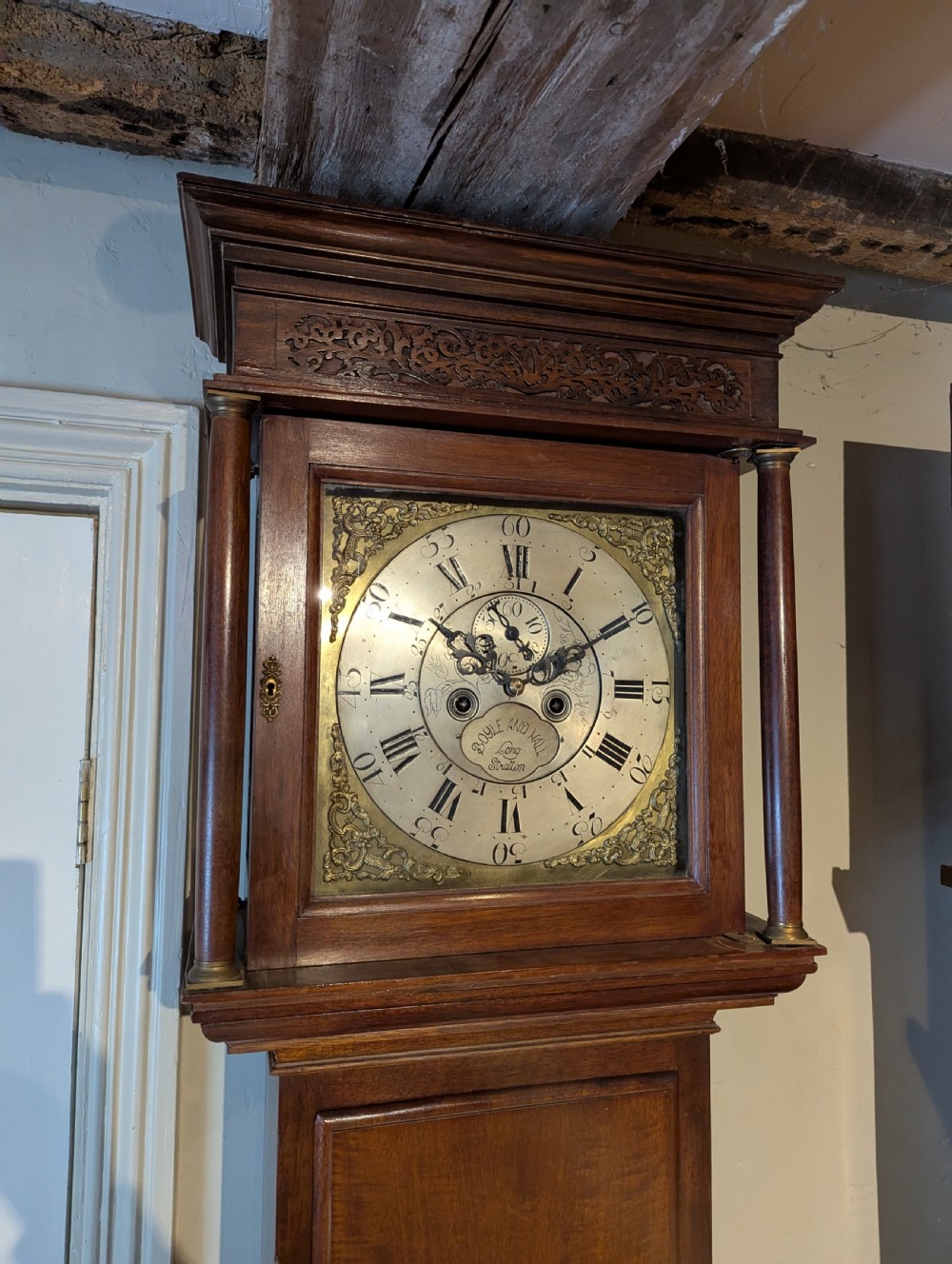 Mahogany 8 Day Longcase Long Case Grandfather Clock  View IV
