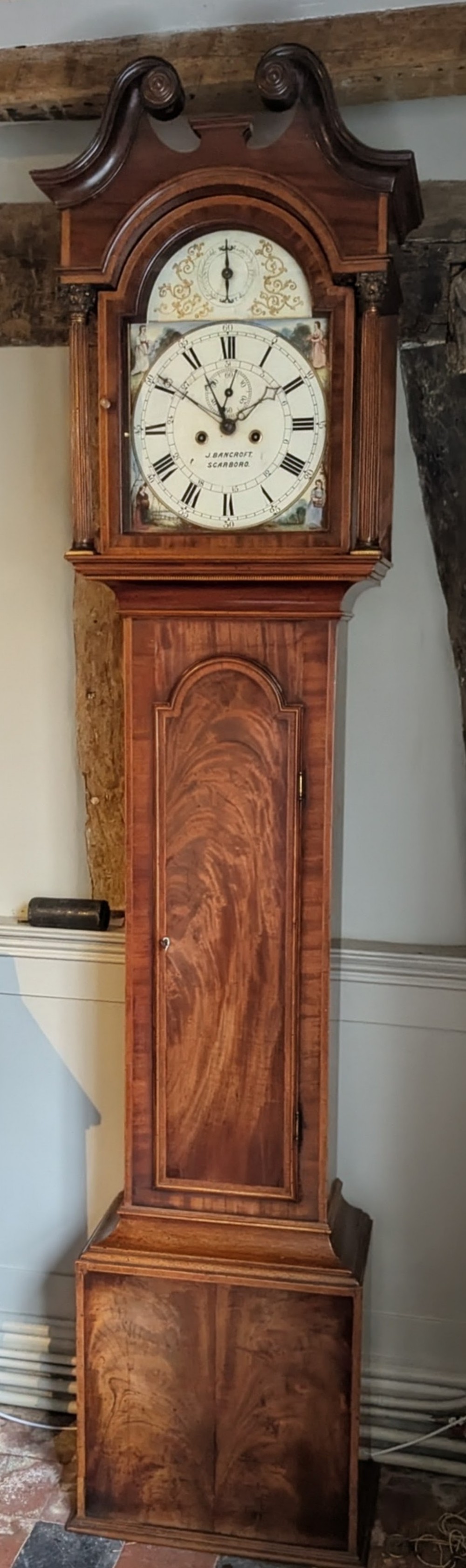 Geo III Mahogany 8 Day Longcase Long Case Grandfather Clock