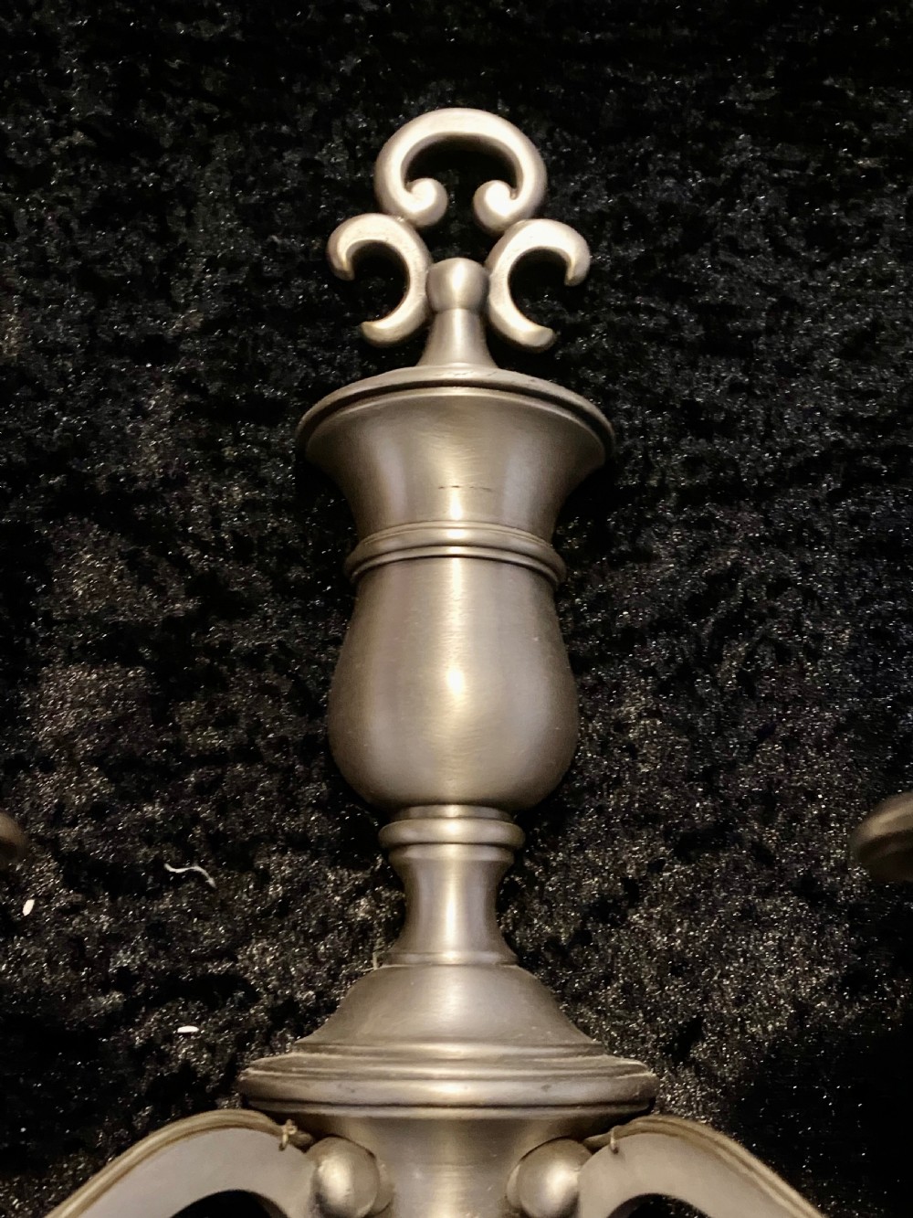 A Pair of  Dutch Twin arm Wall-lights pewter colour View VI