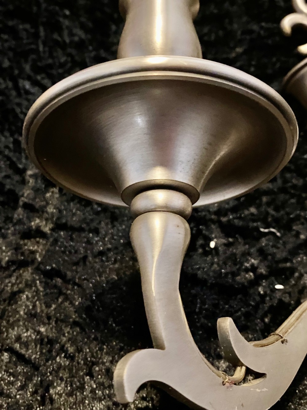 A Pair of  Dutch Twin arm Wall-lights pewter colour View IX
