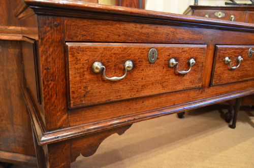 fig 2. 18th Century English Antique Pad Foot Oak Dresser Base