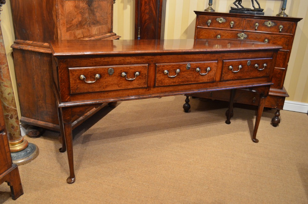 18th Century English Antique Pad Foot Oak Dresser Base