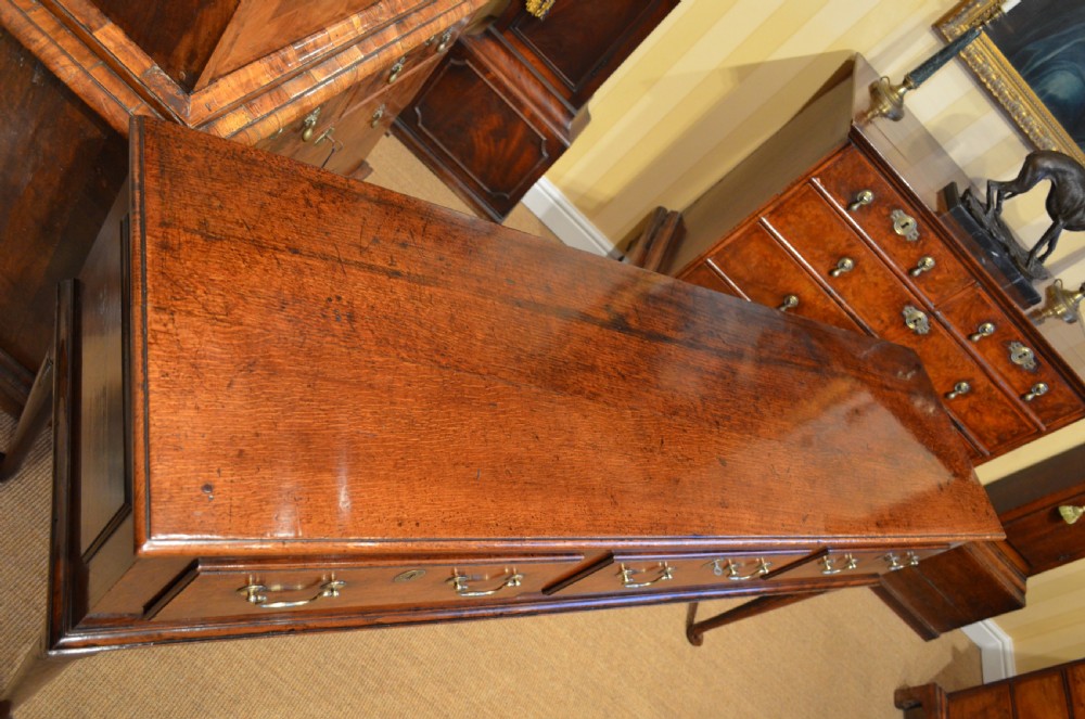 18th Century English Antique Pad Foot Oak Dresser Base View VI
