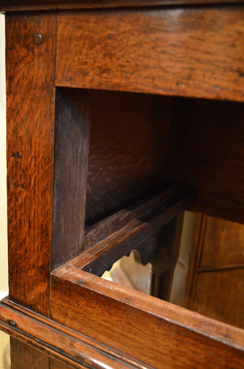 18th Century English Antique Pad Foot Oak Dresser Base View XIV