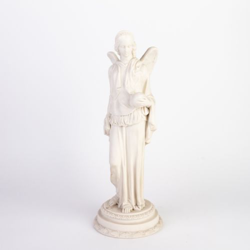Large Minton Parian Victorian Angel Sculpture 19th Century 