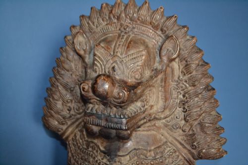 Large Bronze Temple Lion. Antique 19th Century Chinese or Korean Bronze Temple Lion/ Fo Dog,c1880