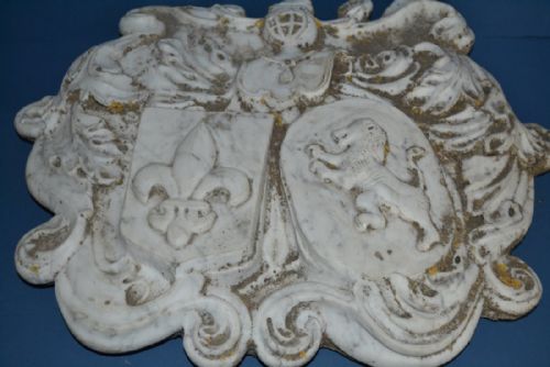 Large French Early 19th Century  Marble Plaque, Armorial/coat of Arms Decoration,c1820.