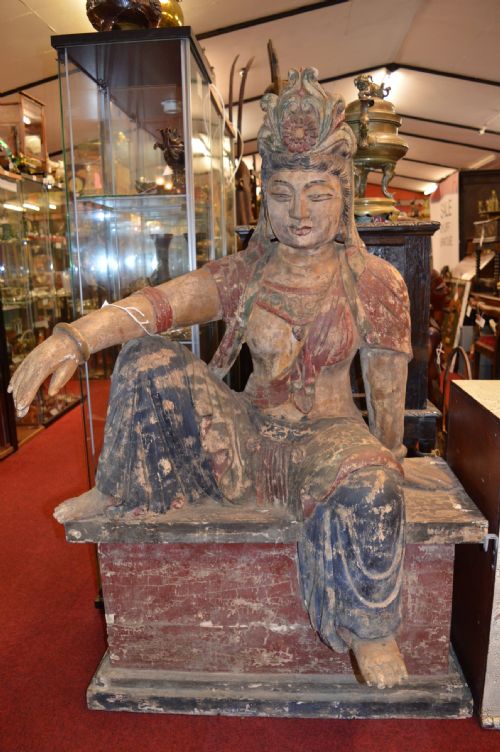 Huge (5ft) 19th Century Chinese Staue Guanyin,c1850