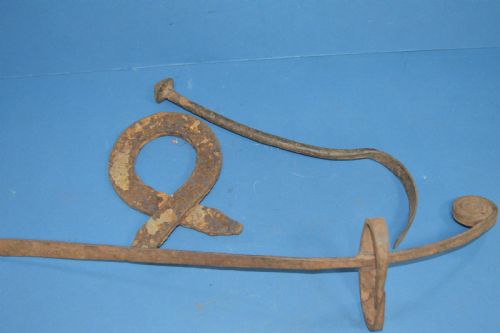 3 Large 19th Century African Cast Iron Currency Pieces ,Congo,1890 (Pt Collection 21 Pieces)