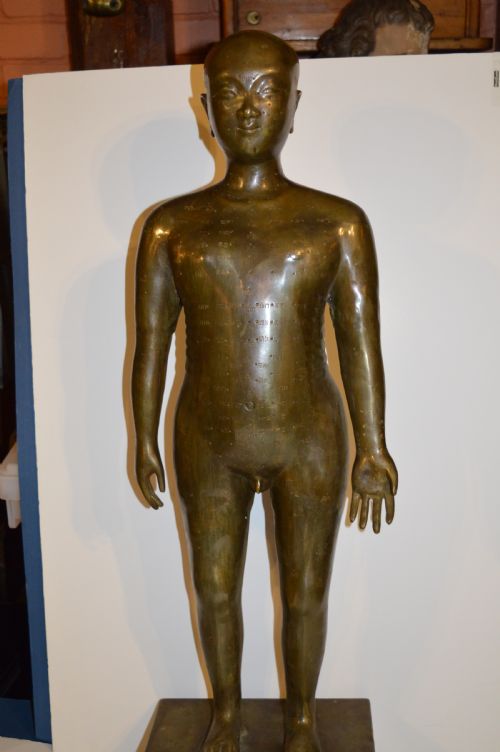 Large 19th Century Bronze Chinese Acupuncture Statue,c1890 (88cms Tall 20kg).