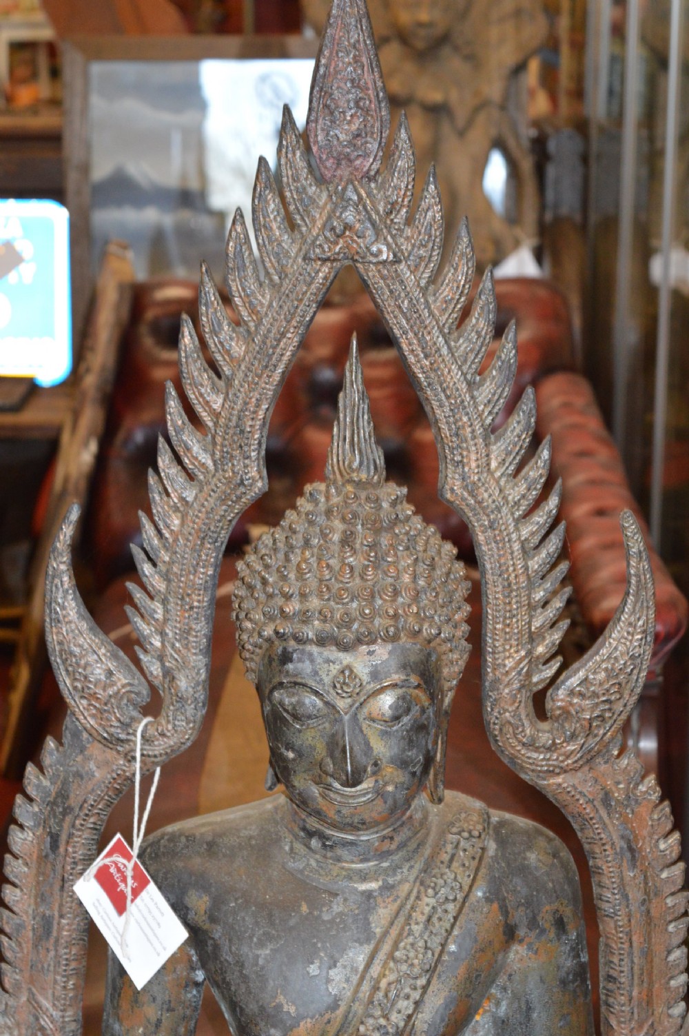 Huge (4ft) 19th Century Bronze Statue Buddha,c1870 View II