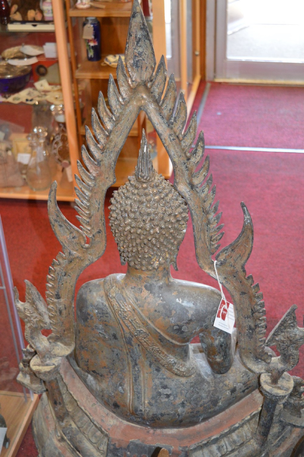 Huge (4ft) 19th Century Bronze Statue Buddha,c1870 View X