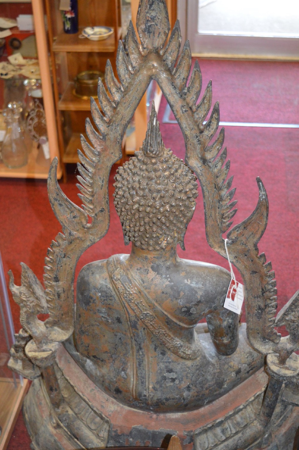 Huge (4ft) 19th Century Bronze Statue Buddha,c1870 View XI