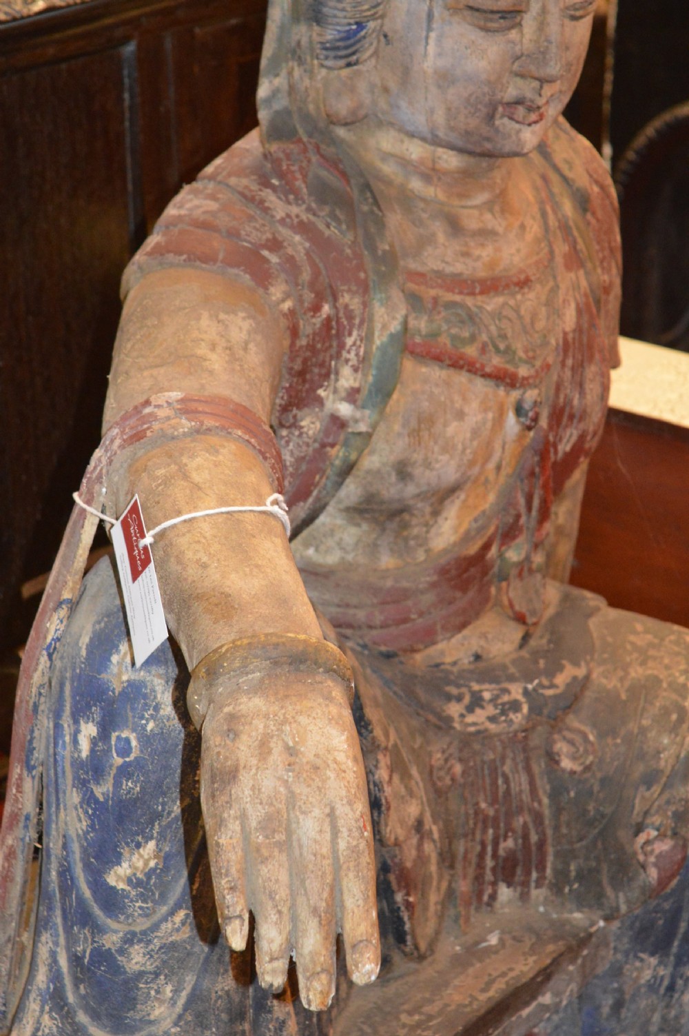 Huge (5ft) 19th Century Chinese Staue GuanYin,c1850 View V