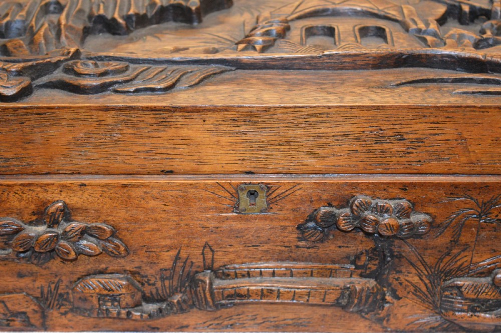 Large 19th Century Chinese Scholars Box,1870 View II