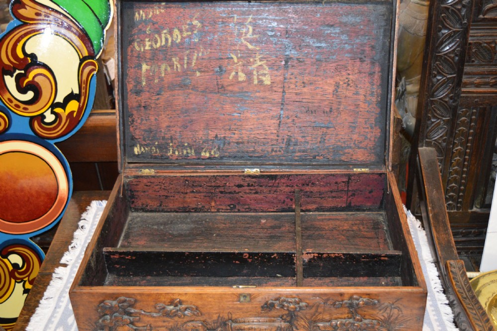 Large 19th Century Chinese Scholars Box,1870 View VII
