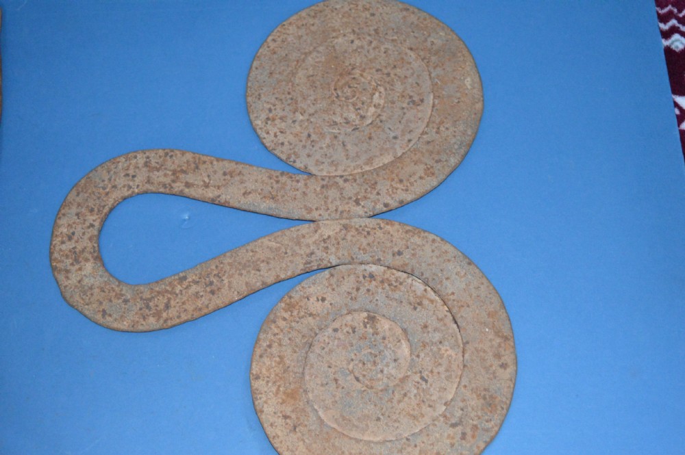 3 Cast Iron 19th Century African Currency Pieces, Congo,1890 (Part of Collection of 21 Pieces) View III