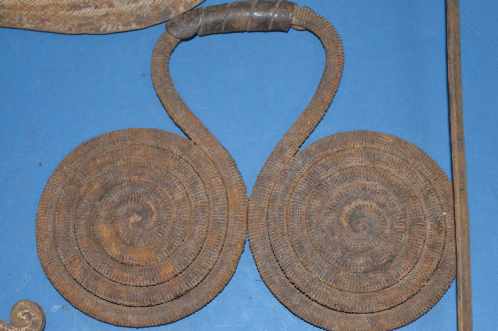3 Large 19th Century African Cast Iron Currency Pieces, Congo, c1890 (Part of Larger Collection 21 Pieces) View II