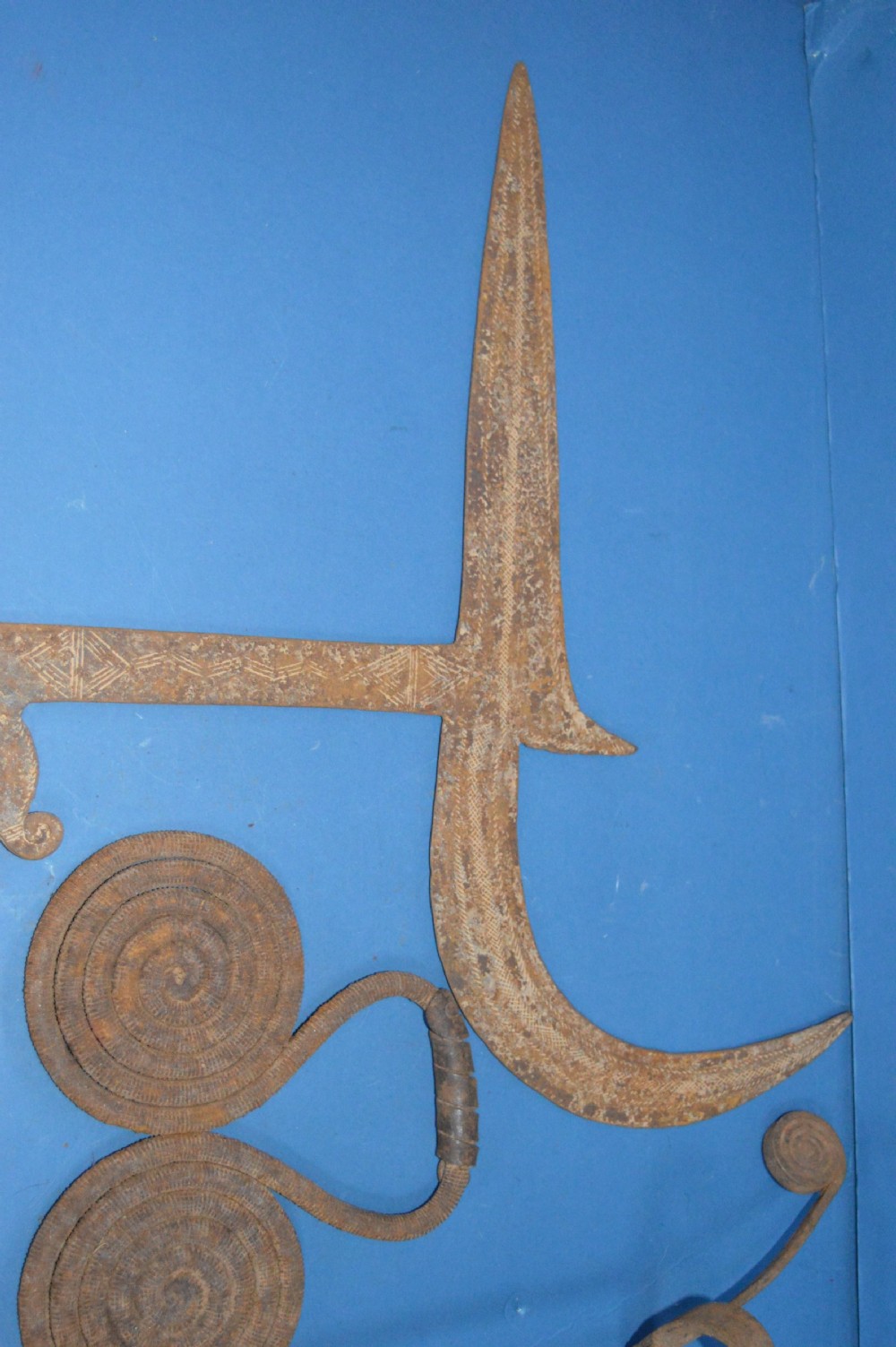 3 Large 19th Century African Cast Iron Currency Pieces, Congo, c1890 (Part of Larger Collection 21 Pieces) View V