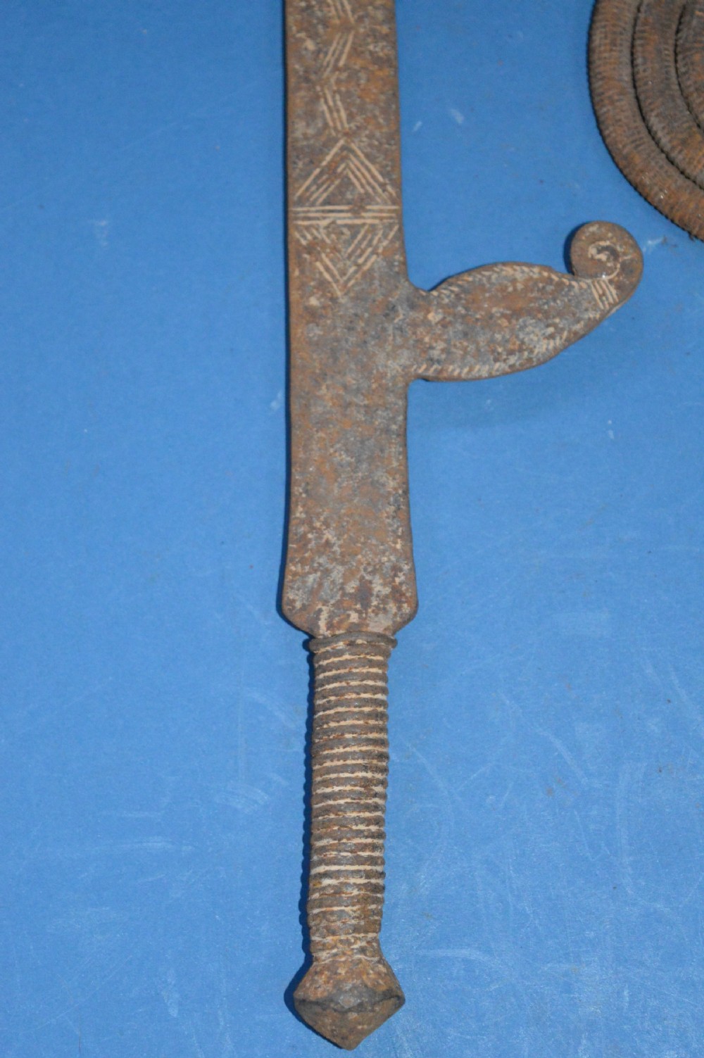 3 Large 19th Century African Cast Iron Currency Pieces, Congo, c1890 (Part of Larger Collection 21 Pieces) View VI
