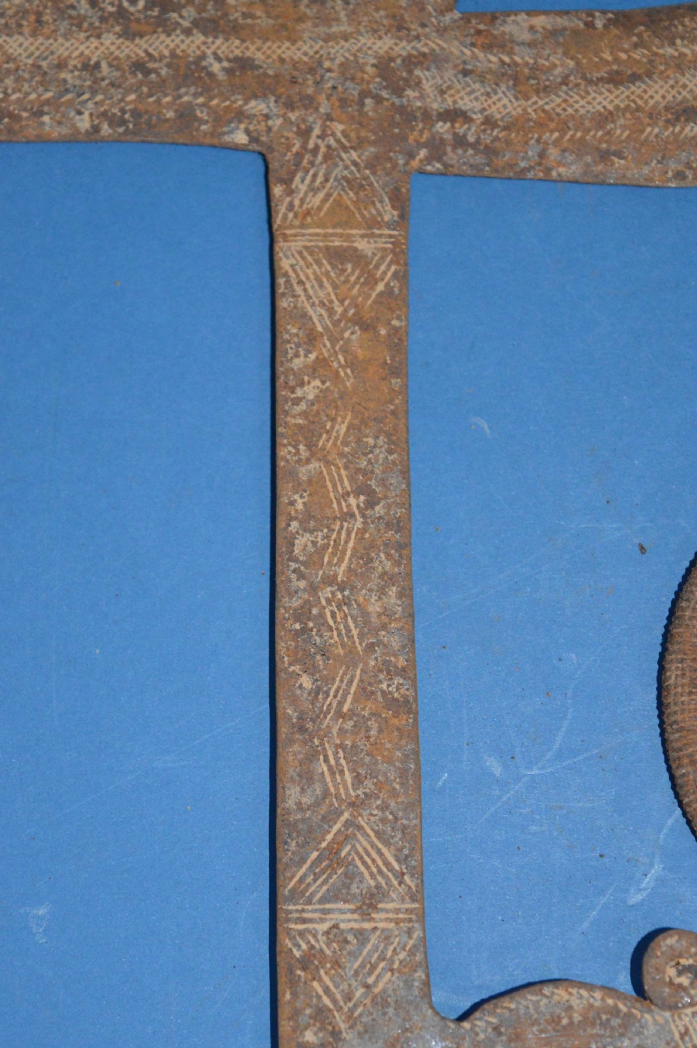 3 Large 19th Century African Cast Iron Currency Pieces, Congo, c1890 (Part of Larger Collection 21 Pieces) View VII