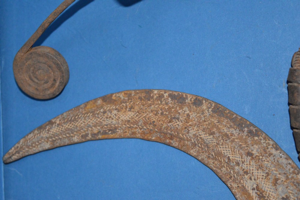3 Large 19th Century African Cast Iron Currency Pieces, Congo, c1890 (Part of Larger Collection 21 Pieces) View IX