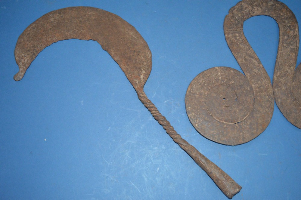 3 Large 19th Century African Cast Iron Currency Pieces, Congo, c1890 (Pt of Collection 21 Pieces) View IV