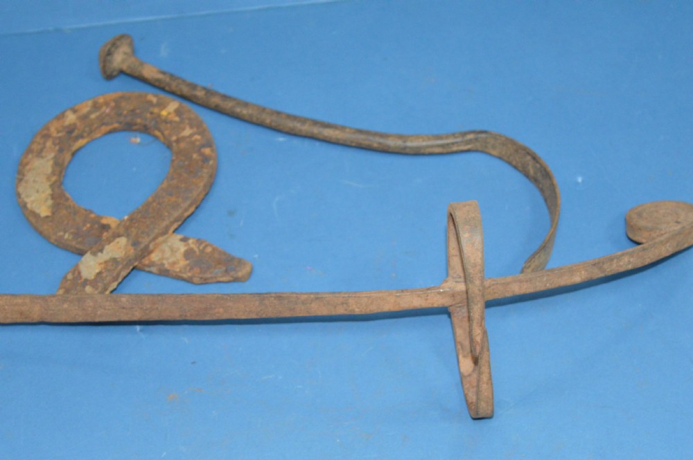 3 Large 19th Century African Cast Iron Currency Pieces ,Congo,1890 (Pt collection 21 Pieces) View VII