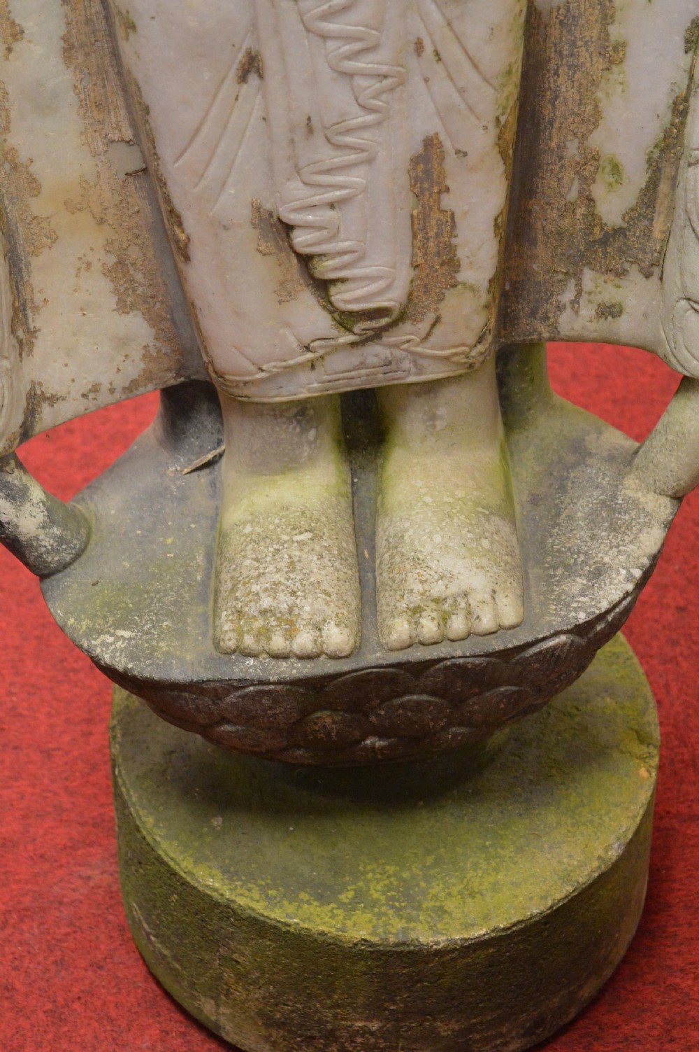 Large (145 cm) 19th Century Burmese Marble Statue Buddha, c1890 View IV