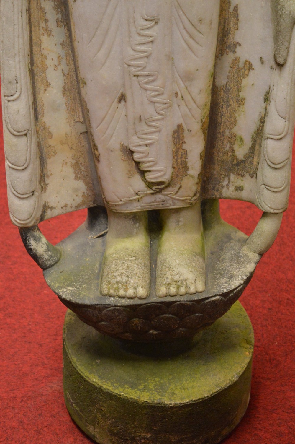 Large (145 cm) 19th Century Burmese Marble Statue Buddha, c1890 View XII
