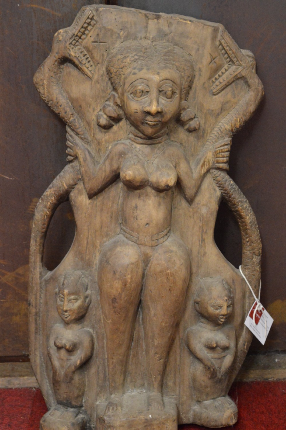 Large Carved Wood African Yoruba Tribal Fertility Statue,c1910