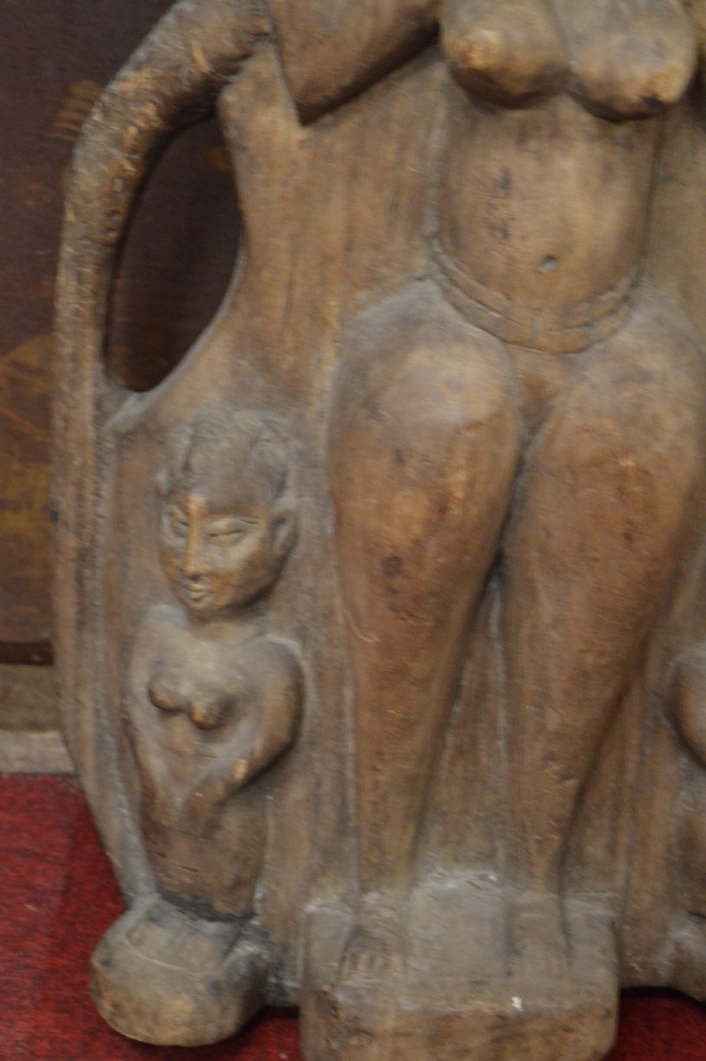 Large Carved Wood African Yoruba Tribal Fertility Statue,c1910 View IV