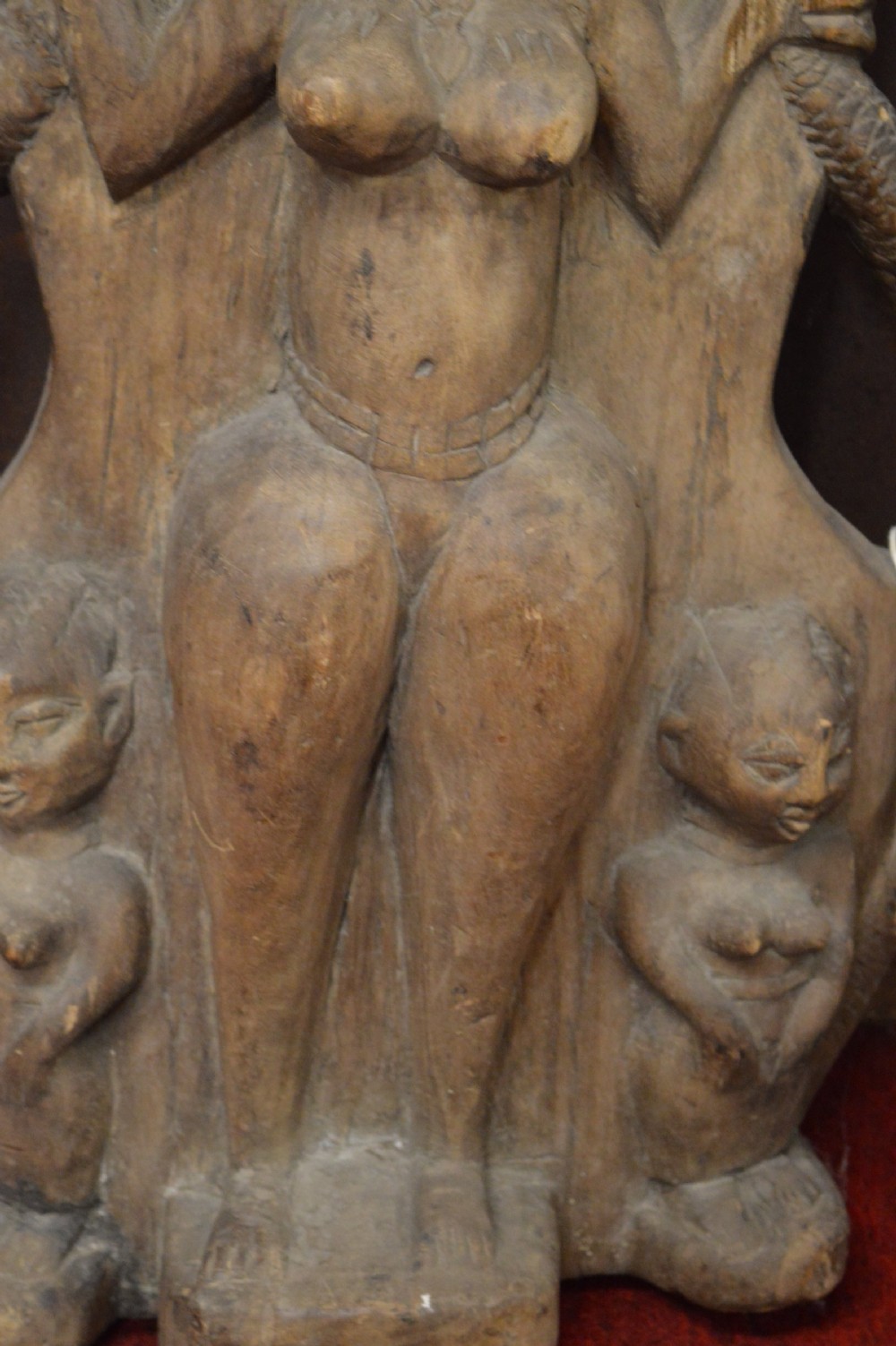 Large Carved Wood African Yoruba Tribal Fertility Statue,c1910 View V