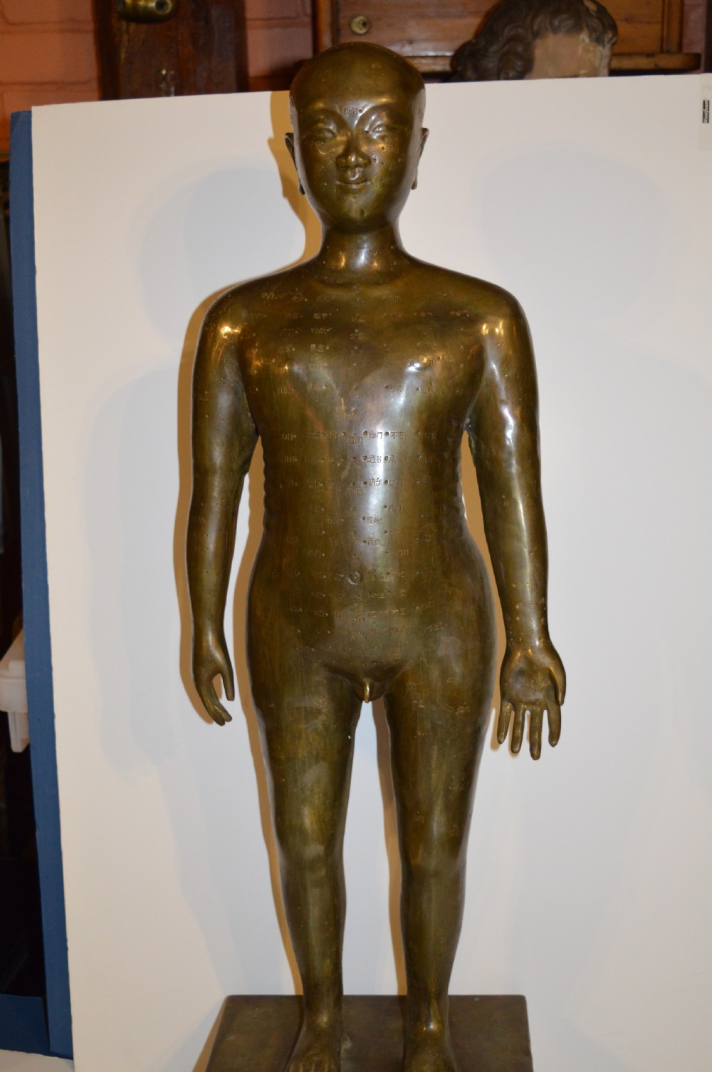 Large 19th Century Bronze Chinese Acupuncture Statue,c1890 (88cms tall 20kg).
