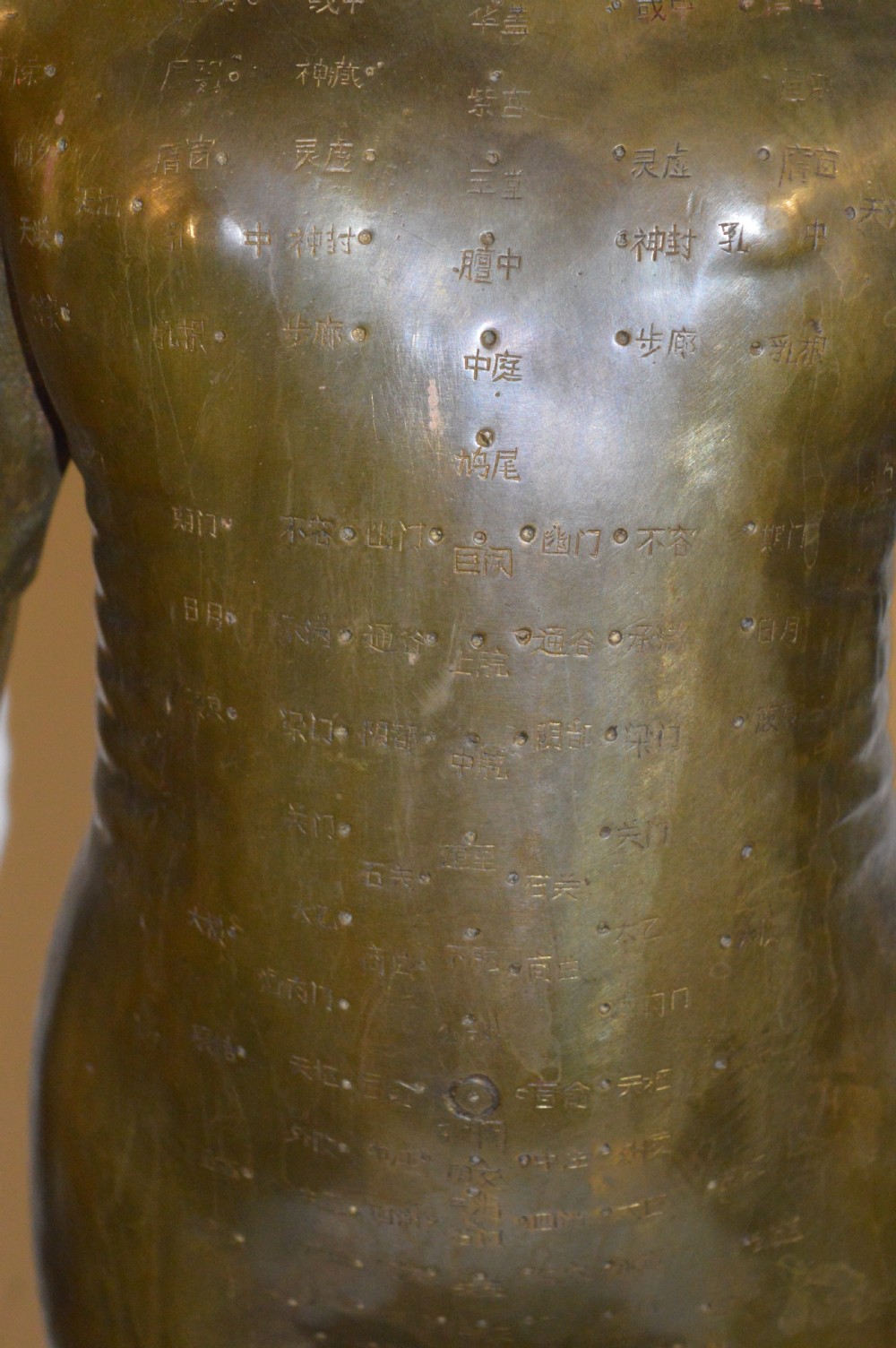 Large 19th Century Bronze Chinese Acupuncture Statue,c1890 (88cms tall 20kg). View IV