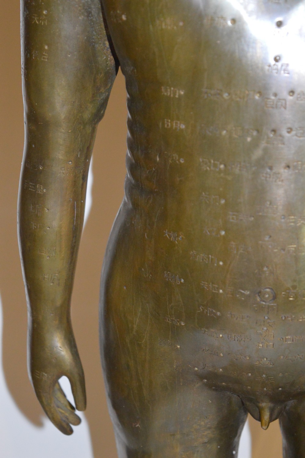 Large 19th Century Bronze Chinese Acupuncture Statue,c1890 (88cms tall 20kg). View V