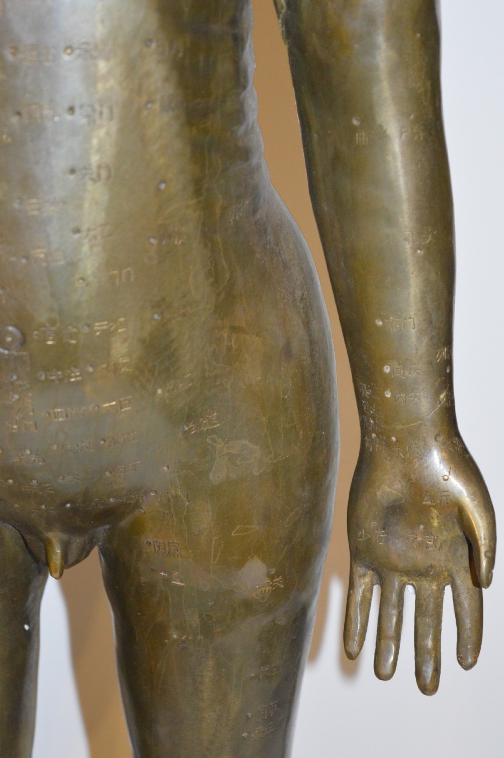 Large 19th Century Bronze Chinese Acupuncture Statue,c1890 (88cms tall 20kg). View VI