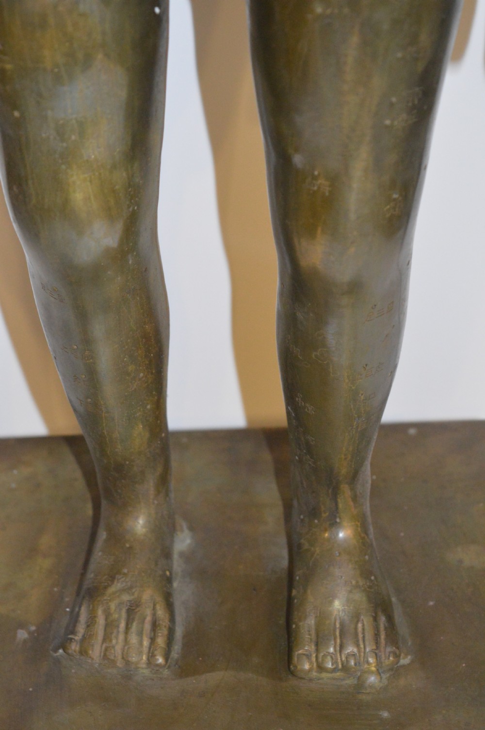 Large 19th Century Bronze Chinese Acupuncture Statue,c1890 (88cms tall 20kg). View VII