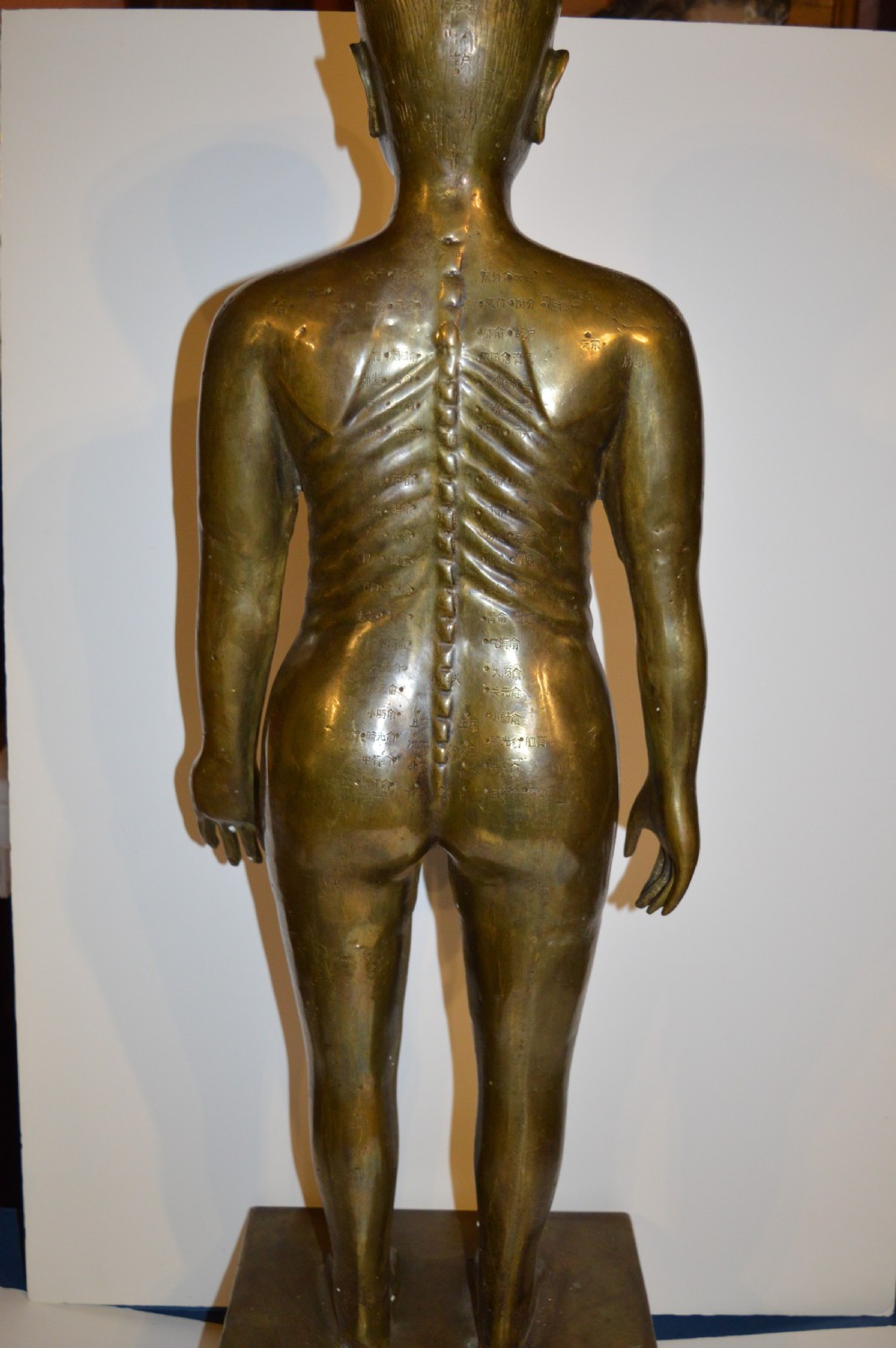 Large 19th Century Bronze Chinese Acupuncture Statue,c1890 (88cms tall 20kg). View VIII