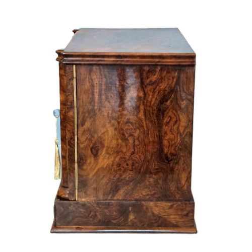 EXCEPTIONAL LARGE VICTORIAN BURR WALNUT TABLE CABINET - ADDITIONAL PHOTO 2